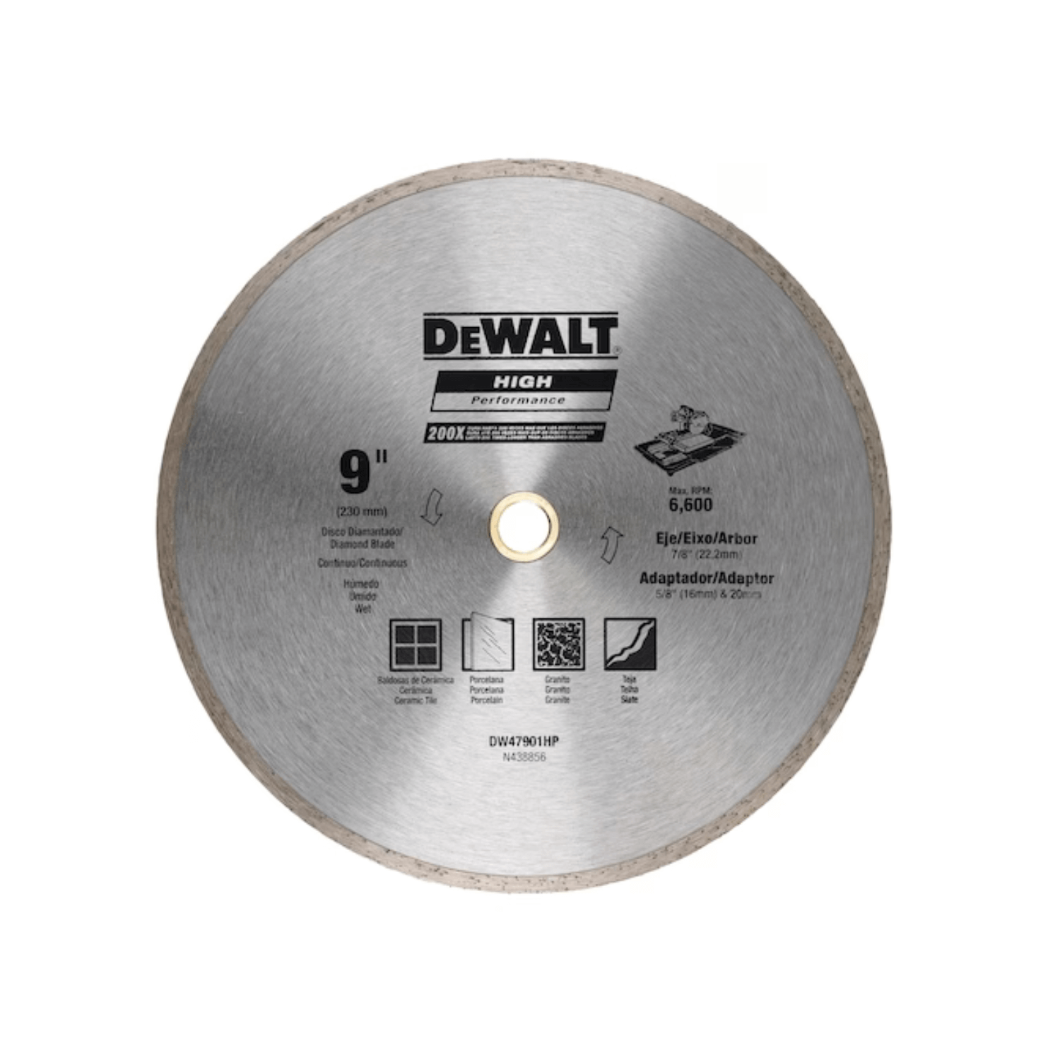 Disco diamantado continuo 9"(230mm) DeWALT DW47901HP