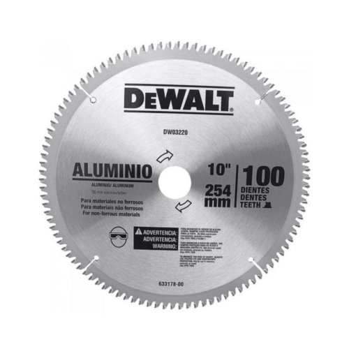 Disco sierra circular p/ aluminio 10″ 100di DeWALT DWA03220
