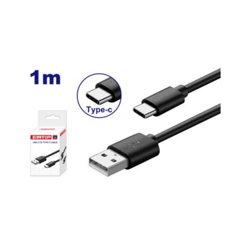 Cable USB Tipo C de 1 metro EMTOP EUCC01