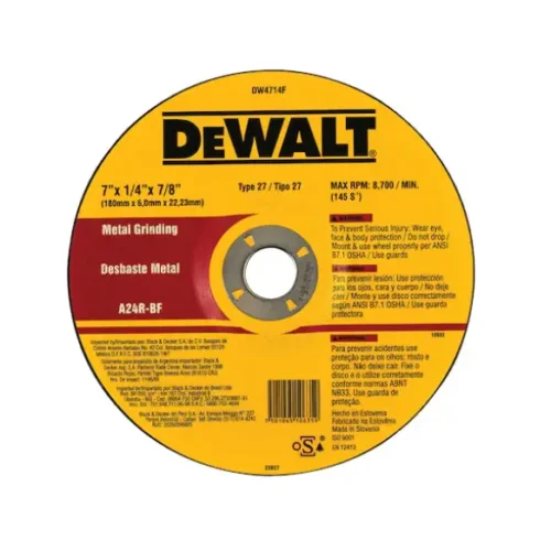 Disco desbaste metal 7″ – 180mm DeWALT DW4714F